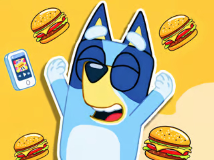 Oyunu Jigsaw Bulmaca: Burger Dog Bluey  çevrimiçi