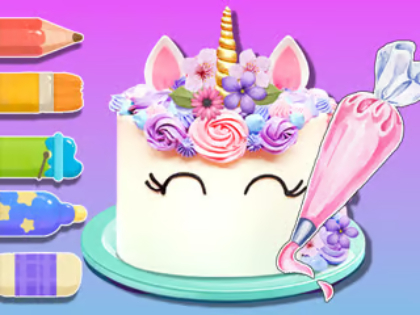 Oyunu Boyama Kitabı: Unicorn Pastası  çevrimiçi