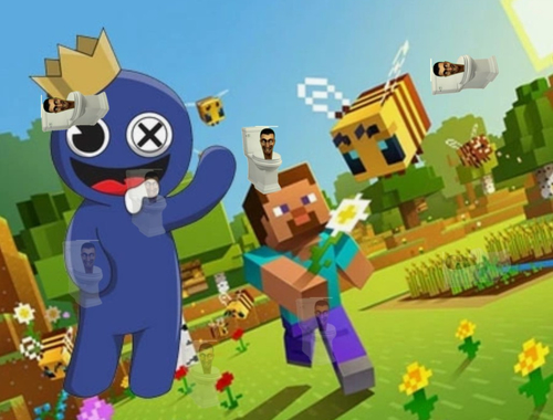 Oyunu Gökkuşağı Arkadaşları Minecraft Gizli Skibidi  çevrimiçi