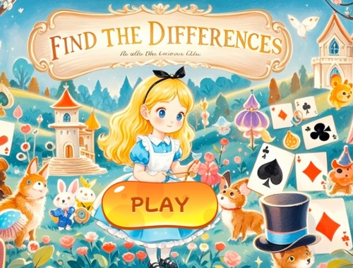 Oyunu Farklılıkları bulun: Harikalar Diyarında Alice  çevrimiçi