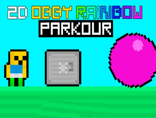 Oyunu 2d Obby Rainbow Parkour  çevrimiçi