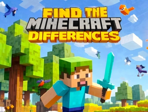 Oyunu Farklılıkları bulun: Minecraft  çevrimiçi