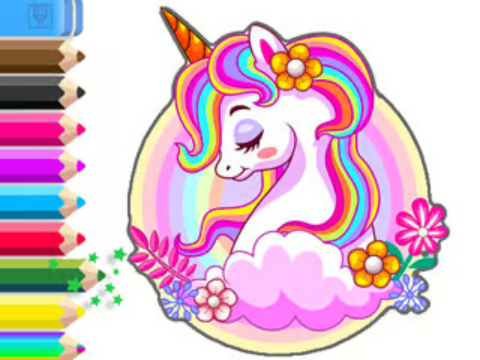 Oyunu Boyama Kitabı: Unicorn Bahçesi  çevrimiçi
