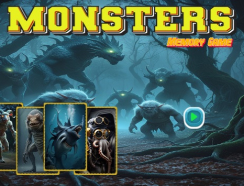 Oyunu Monsters Hafıza Oyunu  çevrimiçi