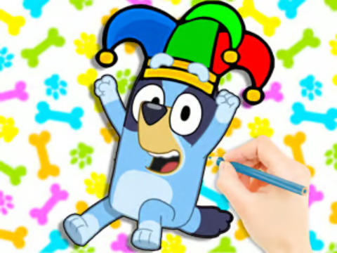 Oyunu Boyama Kitabı: Palyaço Bluey  çevrimiçi