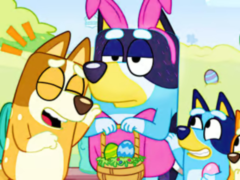 Oyunu Yapboz Bulmaca: Bluey Paskalya Kıyafet  çevrimiçi