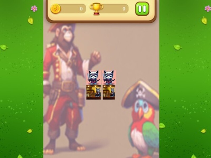 Oyunu Pirate Cat Memory Match çevrimiçi