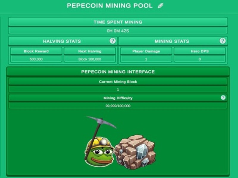Oyunu Pepecoin madenci boş simülatörü çevrimiçi