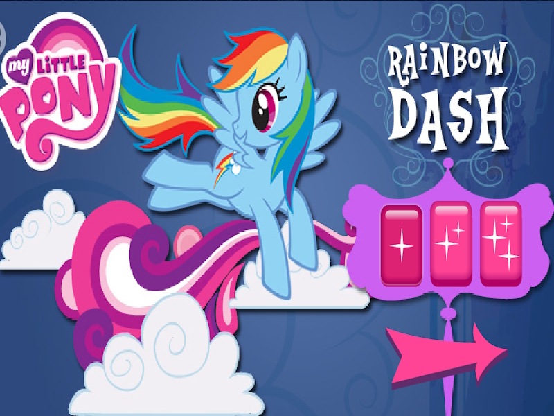 Oyunu Rainbow Dash'in bulut yumru çevrimiçi
