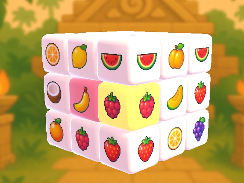 Oyunu Mahjong Meyvesi 3D çevrimiçi