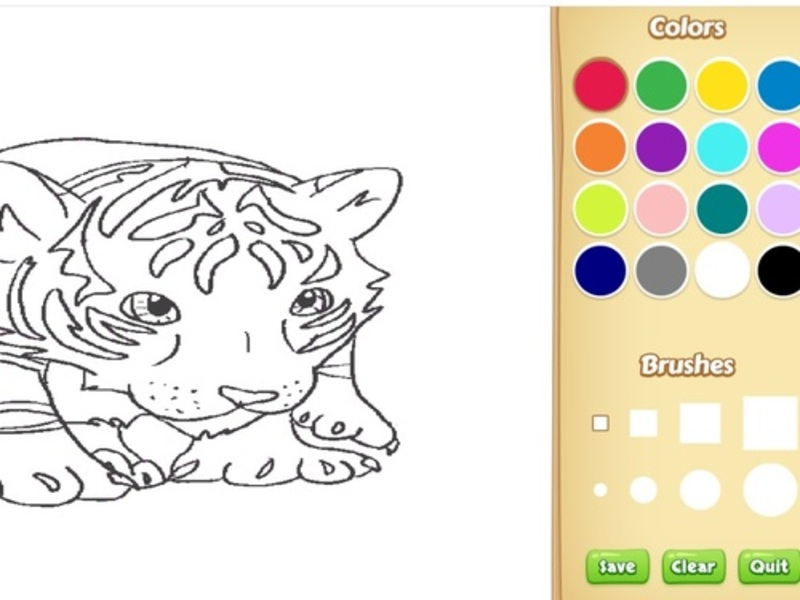 Oyunu Bebek Tiger Boyama Kitabı çevrimiçi